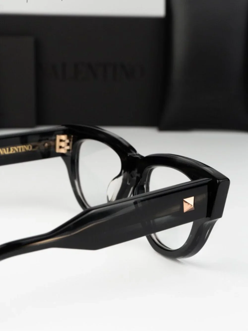 Valentino Women Eyeglasses Black Swirl Cat Eye V-ESSENTIAL-III VLX-125 A NEW